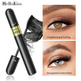 2 in 1 Double-effect 4D Black Mascara for Eyelashes, Curly Thick Waterproof Non-Smudged Long lasting Charming Lash for Women Cruelty Free Vegan Eye Makeup